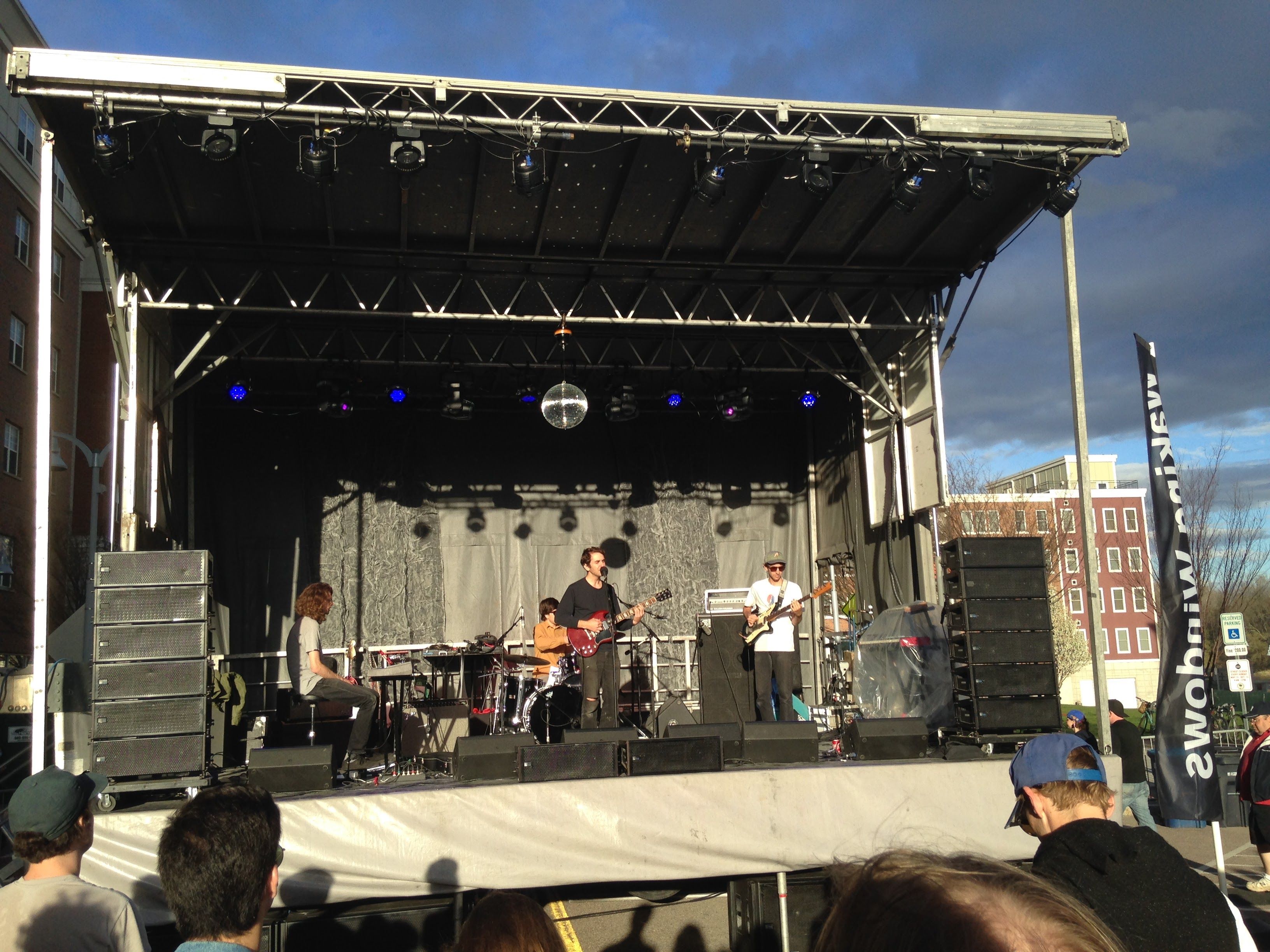 Chris Cohen playing live from an outdoor show in the middle of a closed down street